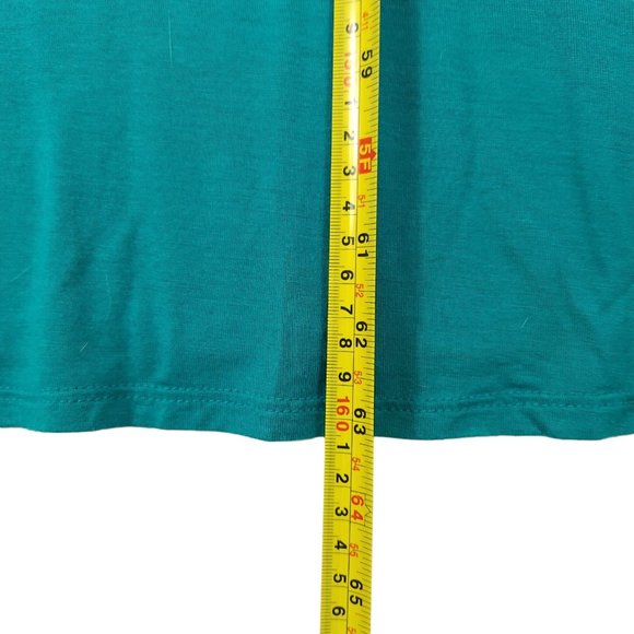 Solemio‎ Womens Maxi Sundress Size S Teal Blue Strappy A Line Deep V Back Ruffle - Picture 12 of 12